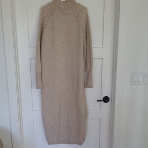 Asos Elegant Beige Knit Dress Size Small Tall